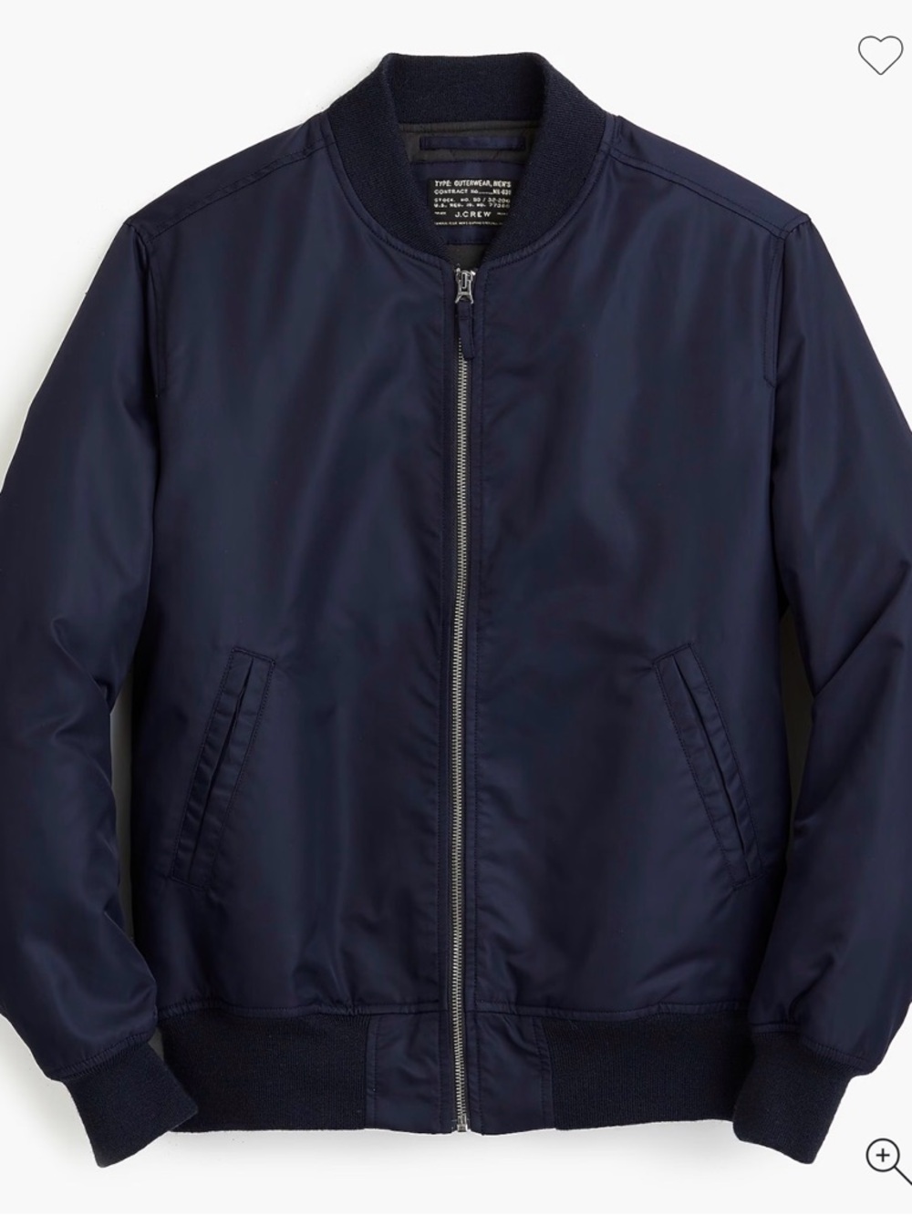 J Crew Wallace & Barnes flight bomber jacket